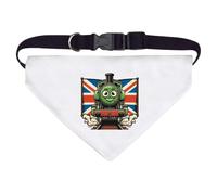 Azeeda Large 'Cute Green Steam Train' Dog/Cat/Pet Bandana (PD00069296)