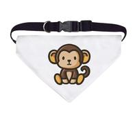 Azeeda Large 'Cute Monkey Sitting' Dog/Cat/Pet Bandana (PD00071210)