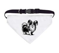 Azeeda Large 'Cute Papillon Dog' Dog/Cat/Pet Bandana (PD00070036)