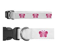 Azeeda Large 'Cute Pink Butterfly' Dog Collar (PR00081990)