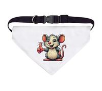 Azeeda Large 'Cute Rat Thumbs Up' Dog/Cat/Pet Bandana (PD00075980)