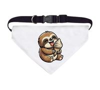 Azeeda Large 'Cute Sloth Eating Ice Cream' Dog/Cat/Pet Bandana (PD00083046)