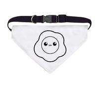 Azeeda Large 'Cute Smiling Fried Egg' Dog/Cat/Pet Bandana (PD00074016)