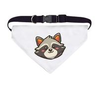 Azeeda Large 'Cute Smiling Raccoon' Dog/Cat/Pet Bandana (PD00072272)
