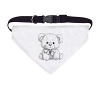 Azeeda Large 'Cute Teddy Bear Sitting' Dog/Cat/Pet Bandana (PD00072208)