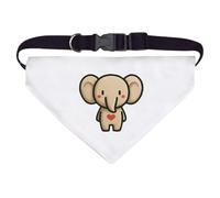 Azeeda Large 'Cute Valentine's Day Elephant' Dog/Cat/Pet Bandana (PD00078426)