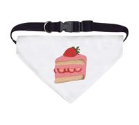 Azeeda Large 'Delicious Strawberry Cake Slice' Dog/Cat/Pet Bandana (PD00066994)