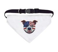 Azeeda Large 'Dog Face With American Flag' Dog/Cat/Pet Bandana (PD00074792)
