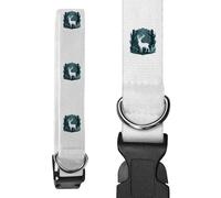 Azeeda Large 'Ethereal White Stag Spirit' Dog Collar (PR00077934)