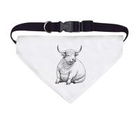 Azeeda Large 'Fat Highland Cow ' Dog/Cat/Pet Bandana (PD00085552)