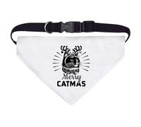 Azeeda Large 'Festive Merry Catmas' Dog/Cat/Pet Bandana (PD00073756)