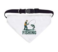 Azeeda Large 'Fisherman and Fish' Dog/Cat/Pet Bandana (PD00068478)