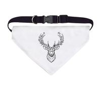 Azeeda Large 'Floral Stag Head' Dog/Cat/Pet Bandana (PD00077976)