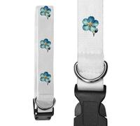 Azeeda Large 'Forget Me Not Flower & Bud' Dog Collar (PR00074040)
