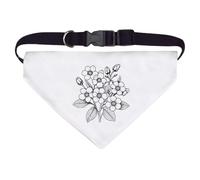 Azeeda Large 'Forget Me Not Flowers' Dog/Cat/Pet Bandana (PD00077654)