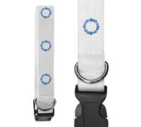 Azeeda Large 'Forget Me Not Flowers Wreath' Dog Collar (PR00077598)