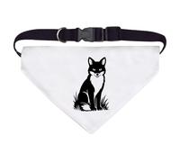 Azeeda Large 'Fox Sitting In A Meadow Of Grass' Dog/Cat/Pet Bandana (PD00070838)