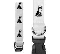 Azeeda Large 'Fox Sitting In A Meadow Of Grass' Dog Collar (PR00070788)