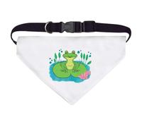Azeeda Large 'Frog On A Lily Pad' Dog/Cat/Pet Bandana (PD00071834)