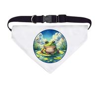 Azeeda Large 'Frog On Lily Pad' Dog/Cat/Pet Bandana (PD00067532)