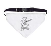 Azeeda Large 'Frog Playing Guitar' Dog/Cat/Pet Bandana (PD00078780)