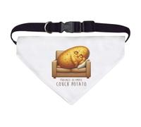 Azeeda Large 'Funny Couch Potato' Dog/Cat/Pet Bandana (PD00069284)