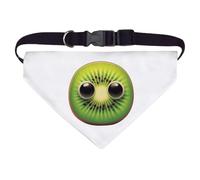 Azeeda Large 'Funny Face Kiwi Fruit Slice' Dog/Cat/Pet Bandana (PD00075214)