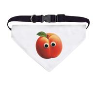 Azeeda Large 'Funny Peach Face' Dog/Cat/Pet Bandana (PD00070226)