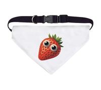 Azeeda Large 'Funny Strawberry Face' Dog/Cat/Pet Bandana (PD00070230)