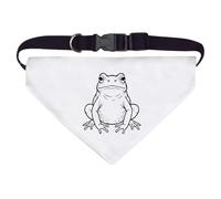 Azeeda Large 'Garden Frog Sitting' Dog/Cat/Pet Bandana (PD00073036)