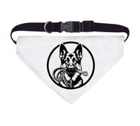Azeeda Large 'German Shepherd Holding Leash' Dog/Cat/Pet Bandana (PD00076014)