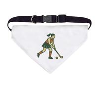 Azeeda Large 'Girl Playing Hockey' Dog/Cat/Pet Bandana (PD00069188)