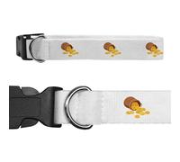 Azeeda Large 'Gold Coins Spilling from Pouch' Dog Collar (PR00078336)