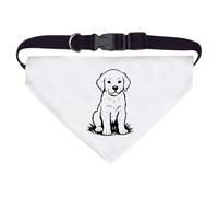 Azeeda Large 'Golden Retriever Puppy Sitting On The Grass' Dog/Cat/Pet Bandana (PD00070810)