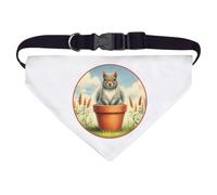 Azeeda Large 'Grey Squirrel In Terracotta Pot' Dog/Cat/Pet Bandana (PD00067530)