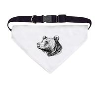 Azeeda Large 'Grizzly Bear Portrait' Dog/Cat/Pet Bandana (PD00070268)