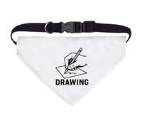 Azeeda Large 'Hand Holding A Pencil And Drawing On Paper' Dog/Cat/Pet Bandana (PD00070802)