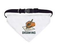 Azeeda Large 'Hand Holding A Pencil And Drawing On Paper' Dog/Cat/Pet Bandana (PD00070804)