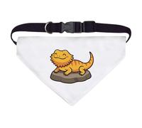 Azeeda Large 'Happy Bearded Dragon' Dog/Cat/Pet Bandana (PD00070422)