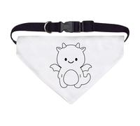 Azeeda Large 'Happy Dragon Outline ' Dog/Cat/Pet Bandana (PD00070912)
