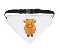 Azeeda Large 'Happy Highland Cow' Dog/Cat/Pet Bandana (PD00071978)