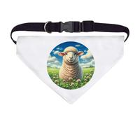 Azeeda Large 'Happy Lamb In Clover' Dog/Cat/Pet Bandana (PD00069354)