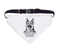 Azeeda Large 'Happy New Year 2026 German Shepherd' Dog/Cat/Pet Bandana (PD00073422)