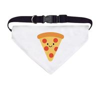 Azeeda Large 'Happy Pizza Slice' Dog/Cat/Pet Bandana (PD00070860)
