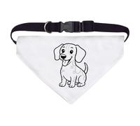 Azeeda Large 'Happy Sitting Jack Russell' Dog/Cat/Pet Bandana (PD00072826)