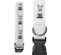 Azeeda Large 'Happy Smiling Fox Sitting' Dog Collar (PR00078456)