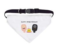 Azeeda Large 'Happy Stomaversary' Dog/Cat/Pet Bandana (PD00072450)