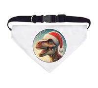 Azeeda Large 'Happy T Rex Wearing Santa Hat' Dog/Cat/Pet Bandana (PD00074022)
