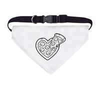 Azeeda Large 'Heart Pizza' Dog/Cat/Pet Bandana (PD00069784)