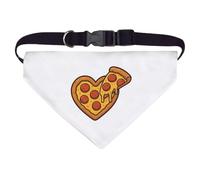 Azeeda Large 'Heart Pizza' Dog/Cat/Pet Bandana (PD00069786)